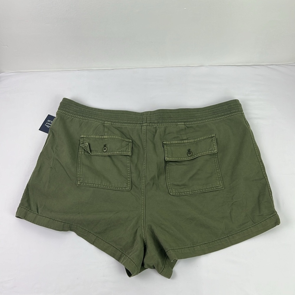 Gap New Women’s XXL Pockets Pull-on Drawstring Tie Waistband Green Short - Picture 2 of 7